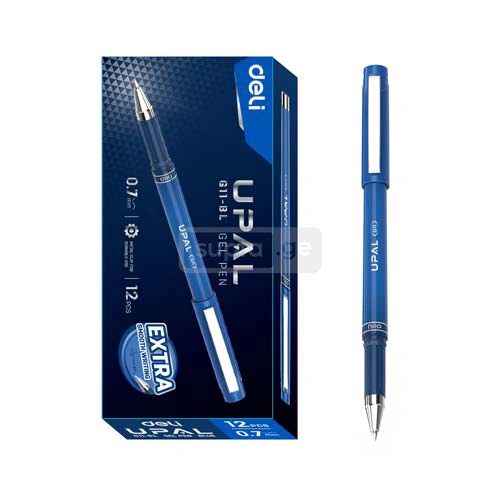 DELI-დელი კალამი გელიანი (ტუშის) ლურჯი 0,7მმ წვერით G11BL